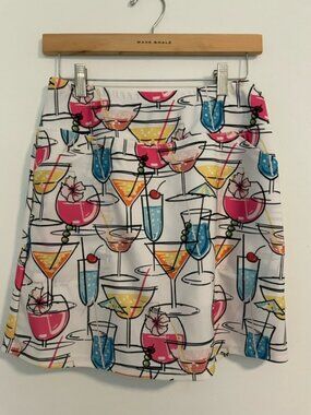B-Skinz skort cocktail print SMALL EUC